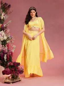 indo street Embroidered Ready to Wear Lehenga & Blouse With Dupatta