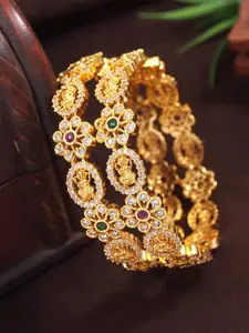 Anouk Set Of 2 Gold-Plated American Diamond Studded Bangles