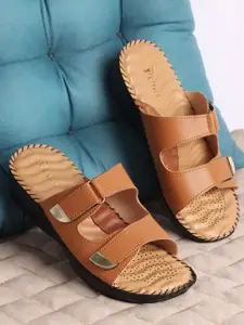 Denill Women Round Toe Wedge Sandals Heels