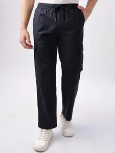 NEVER NEUD Men Relaxed Fit Air Cotton Cargos Trousers