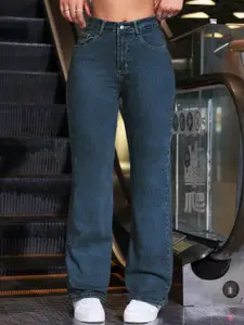 DressBerry Women Comfort Straight Fit High-Rise Light Fade Stretchable Jeans