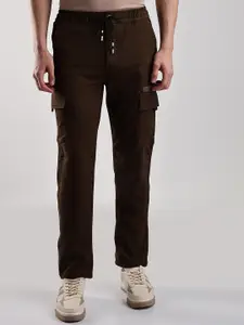 NEVER NEUD Men Relaxed Fit Structured Imported Utility Cargos Trousers