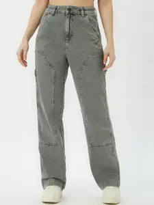 TARAMA Women Straight Fit High-Rise Light Fade Jeans