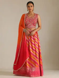 Soch Floral Embroidered Zari Ready to Wear Lehenga & Choli With Dupatta