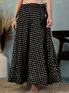 Moda Rapido Women Printed Flared Maxi Skirt With Dupatta