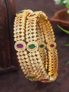 Anouk Set Of 2 Gold-Plated American Diamond Studded Bangles