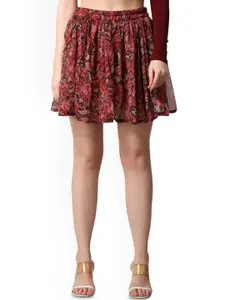 Moda Rapido Women Printed Mini Flared Skirt