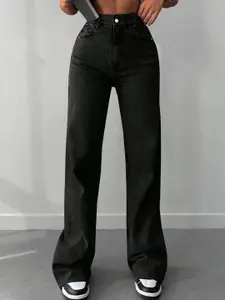 DressBerry Women Comfort Baggy Fit High-Rise Light Fade Acid Wash Stretchable Jeans