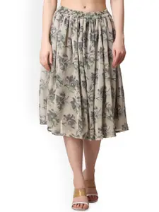 Moda Rapido Printed Mini Flared Skirt