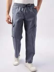 NEVER NEUD Men Relaxed Fit Air Cotton Cargos Trousers
