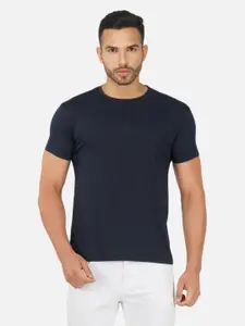 Moda Rapido Men Bio Finish Solid Round Neck Cotton T-shirt