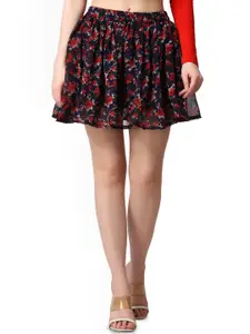 Moda Rapido Women Printed Mini Flared Skirt