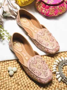 JM Looks Fashion Flat Embellished Flat Jutti with Comfortable Sole For Womens & Girls