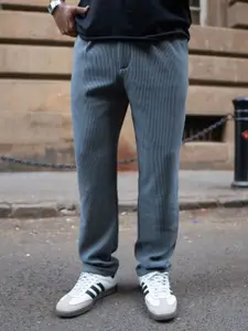 Powerlook Men Grey Knit Gurkha Pant