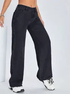 DressBerry Women Comfort Straight Fit High-Rise Light Fade Acid Wash Stretchable Jeans