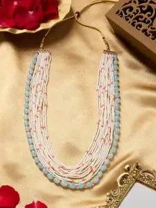 AMI Multistrand Beaded Layered Necklace