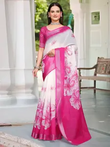 Anouk Rustic Floral Zari Print Saree