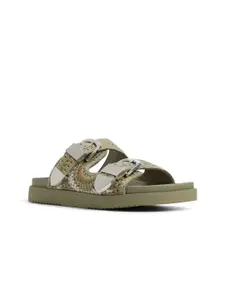 ALDO Women Woven Design Open Toe Flats