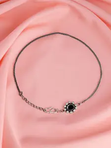 GIVA 925 Sterling Silver Rhodium-Plated Sunshine Anklet