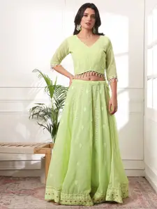 KALINI Embroidered Ready to Wear Lehenga & Blouse With Dupatta