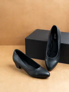 Inc 5 Pointed Toe Block Heel Pumps