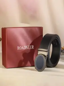 The Roadster Lifestyle Co. Men Textured Leather Formal Belt