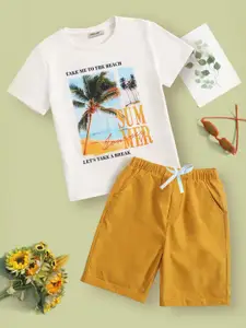 INCLUD Boys Graphic Printed Short Sleeves T-shirt With Shorts