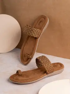 Inc 5 Women Woven Design One Toe Flats