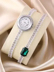 HAUTE SAUCE by  Campus Sutra HAUTE SAUCE by Campus Sutra Women's The Crystalized Wrap Round Watch SS25_HSWC6028