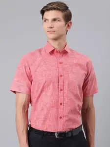 ACCOX Men Comfort Regular Fit Solid Spread Collar Linen Formal Shirt