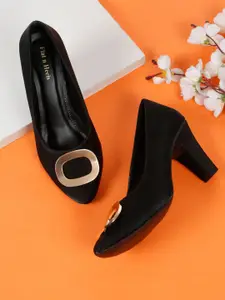 Flat n Heels Women Pointed Toe Block Pumps
