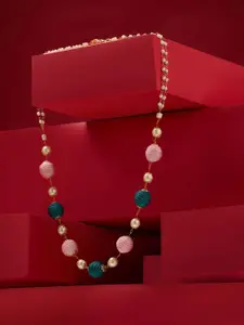 AMI Gold-Plated Artificial Beaded Necklace