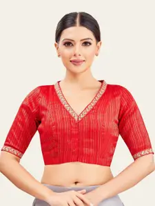 Studio Shringaar Women Embroidered Thread Work Ready to Wear Saree Blouse