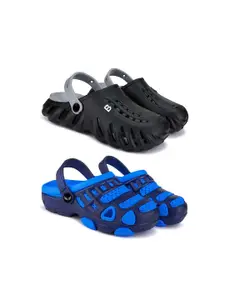 BERSACHE Boys Pack OF 2  Self Design Ultra Soft  Clogs