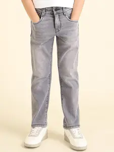 U.S. Polo Assn. Kids Boys Relaxed Fit Light Fade Cotton Jeans