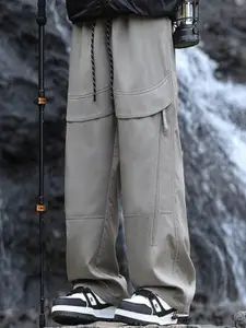 HERE&NOW Men Mid Rise Cargo Track Pant