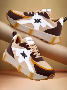Bxxy Men Lace-Ups Running Mid-Top Non-Marking Shoes
