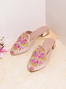 Inc 5 Women Embroidered Ethnic Mules Flats