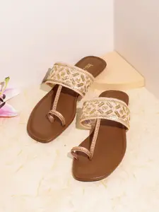 Inc 5 Women Embellished One Toe Flats with Bows