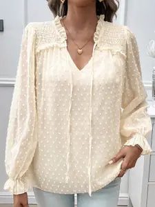 all about you Women Self Design Blouson Top