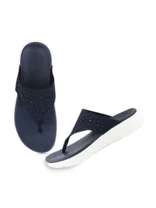 NEOZ Women Embellished Flip Flops