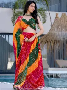 HOUSE OF JAMOTI Printed Ready to Wear Lehenga & Blouse With Dupatta