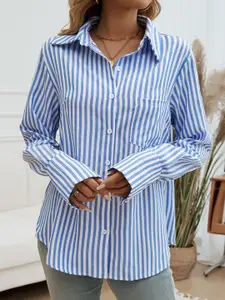 all about you Striped Shirt Style Top