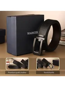 The Roadster Lifestyle Co Men Leather Slider Buckle Formal Belt