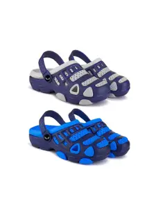 BERSACHE Boys Pack Of 2 Self Design Clogs