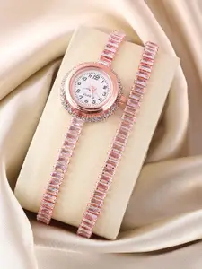 HAUTE SAUCE by  Campus Sutra HAUTE SAUCE by Campus Sutra Women The Crystalized Wrap Round Watch SS25_HSWC6025