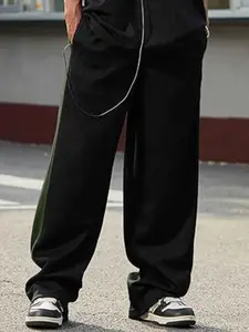 SAKHWALA Men Straight-Fit Mid-Rise Track Pant