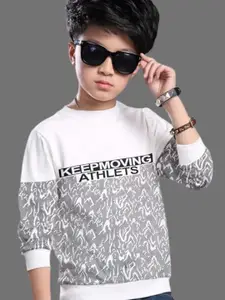 ATLANS Boys Typography Printed Casual Sweatshirt