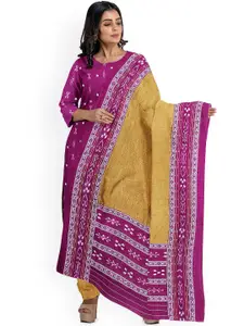 KALPRA FASHION Geometric Printed Pure Cotton Unstitched Dress Material