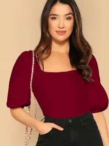 Dream Beauty Fashion Puff Sleeve Fitted Top